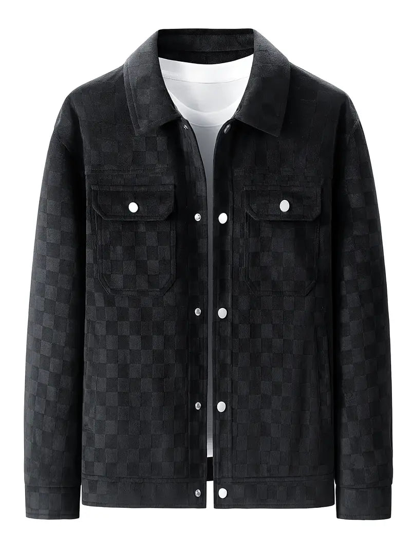 Caldero Checkered Suede Jacket