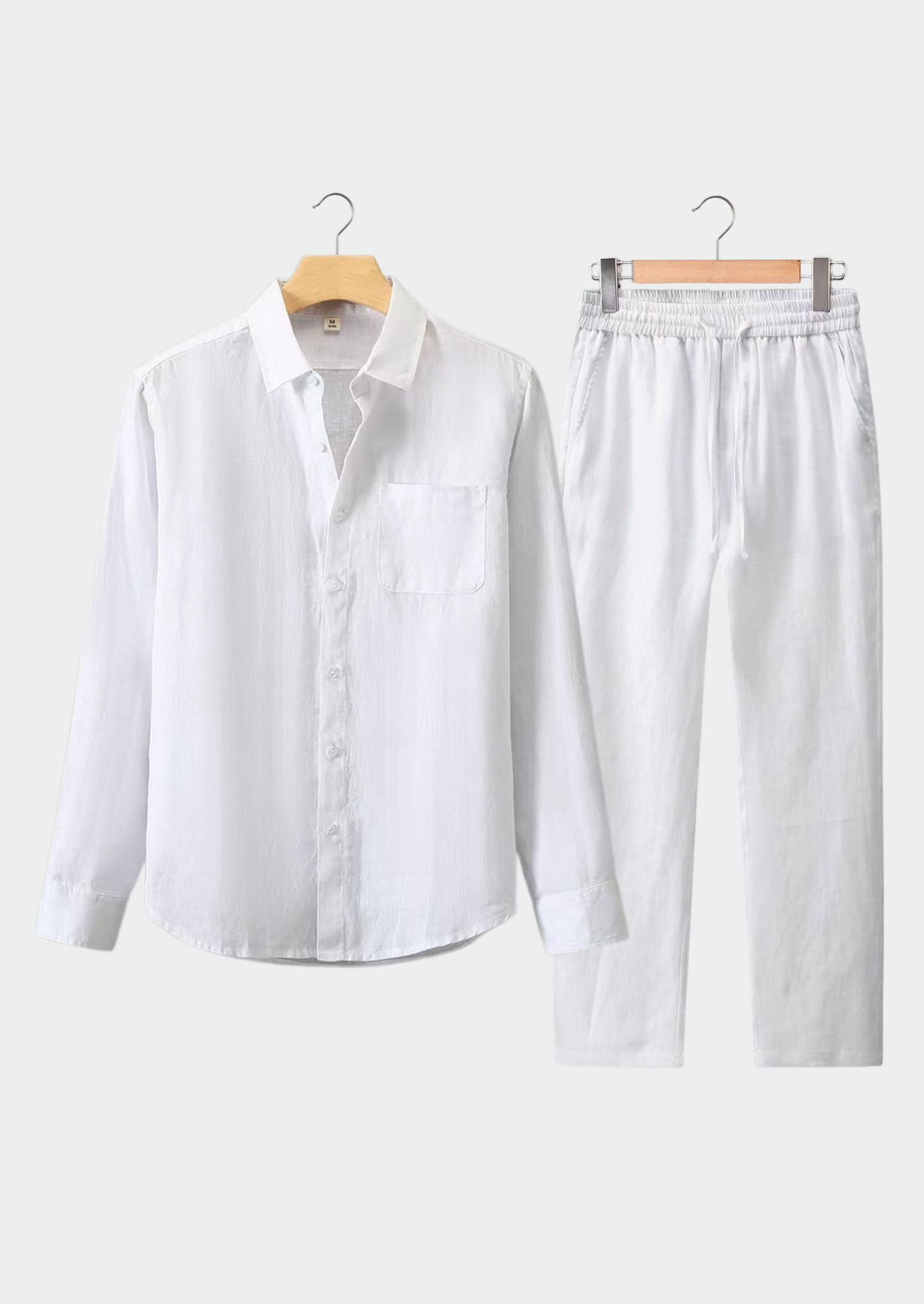 Toscana Longsleeve Linen Set - All White