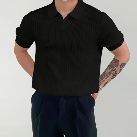 Enzo - Ribbed Cotton Polo