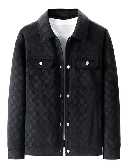 Caldero Checkered Suede Jacket