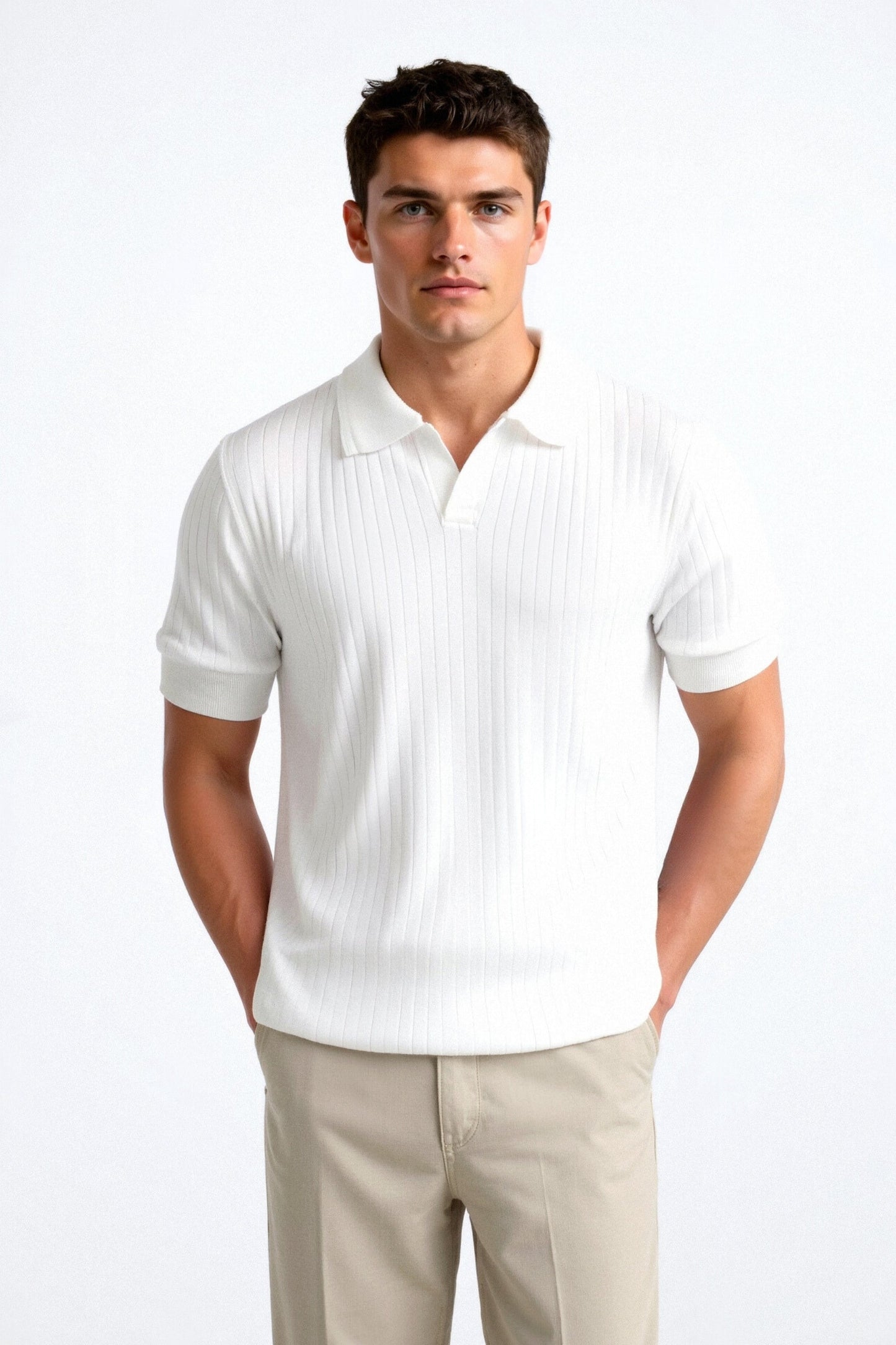 Enzo - Ribbed Cotton Polo