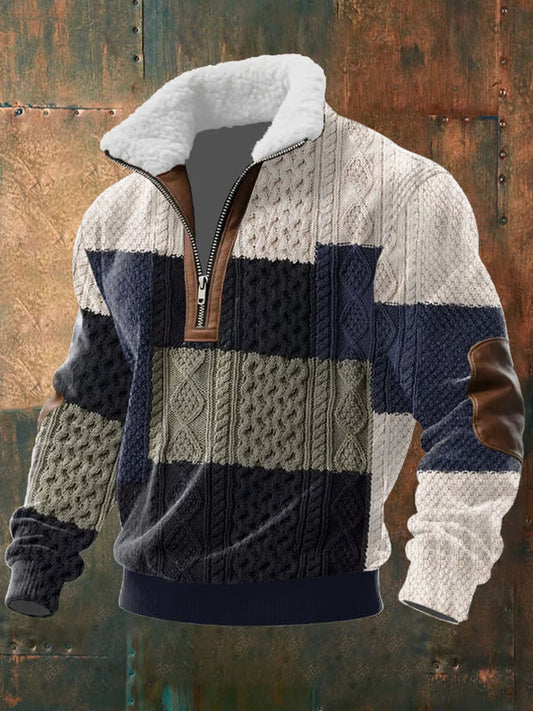 Matt - Zip-Up Sweater with a High Fur-Trimmed Collar