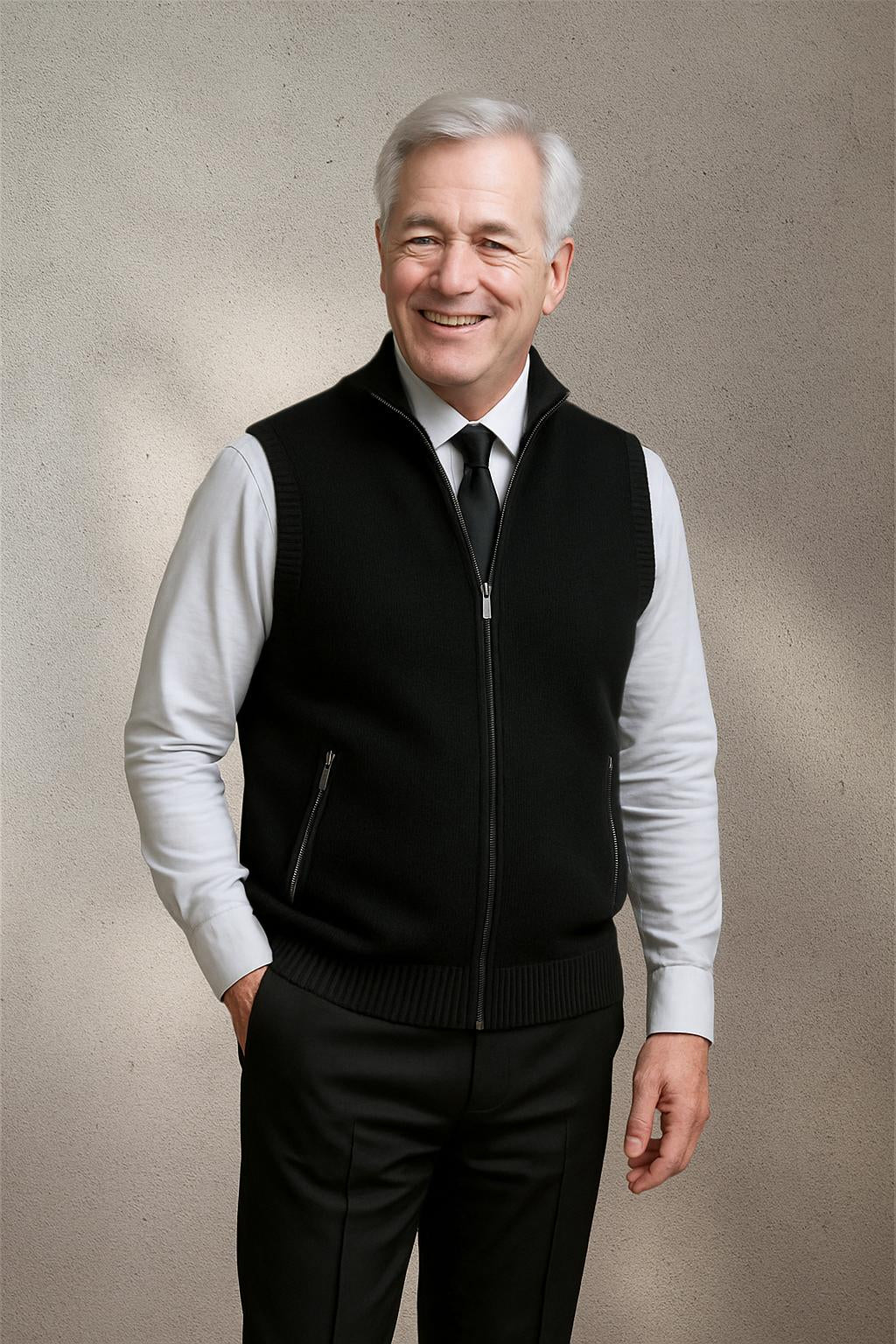 Levi | Full-Zip Knit Vest