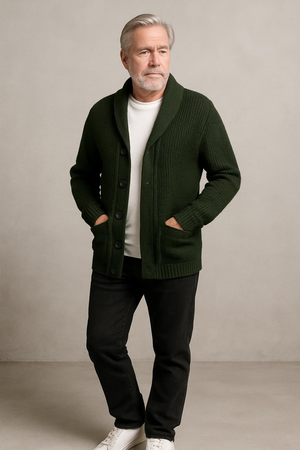 Fleece Shawl Collar Cardigan